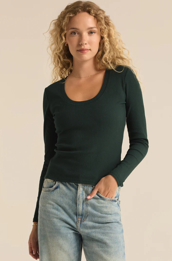 Z Supply Sirena Rib Long Sleeve Tee