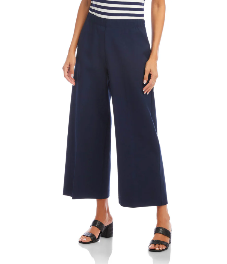 Karen Kane Cropped To Perfection Wide Leg Pants