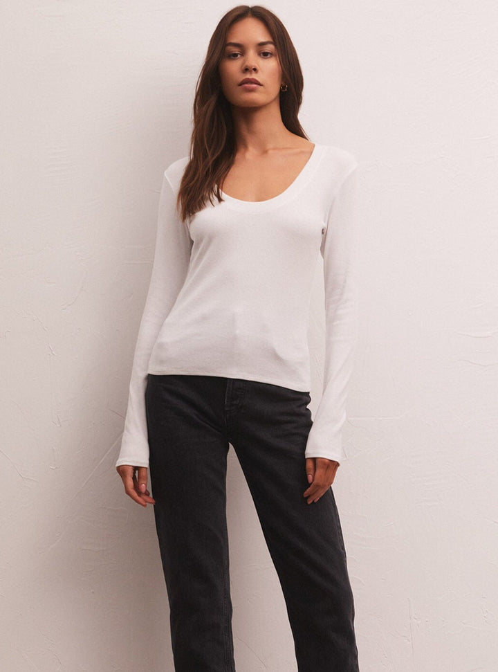 Z Supply Sirena Rib Long Sleeve Tee