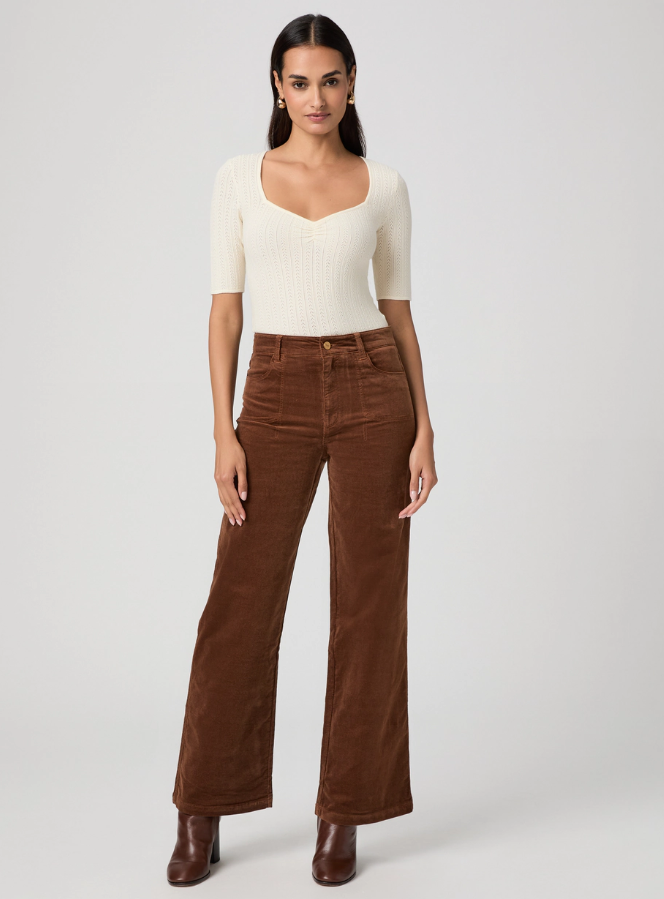 Paige Anessa With Stitch Utility Pockets in Maple Brown