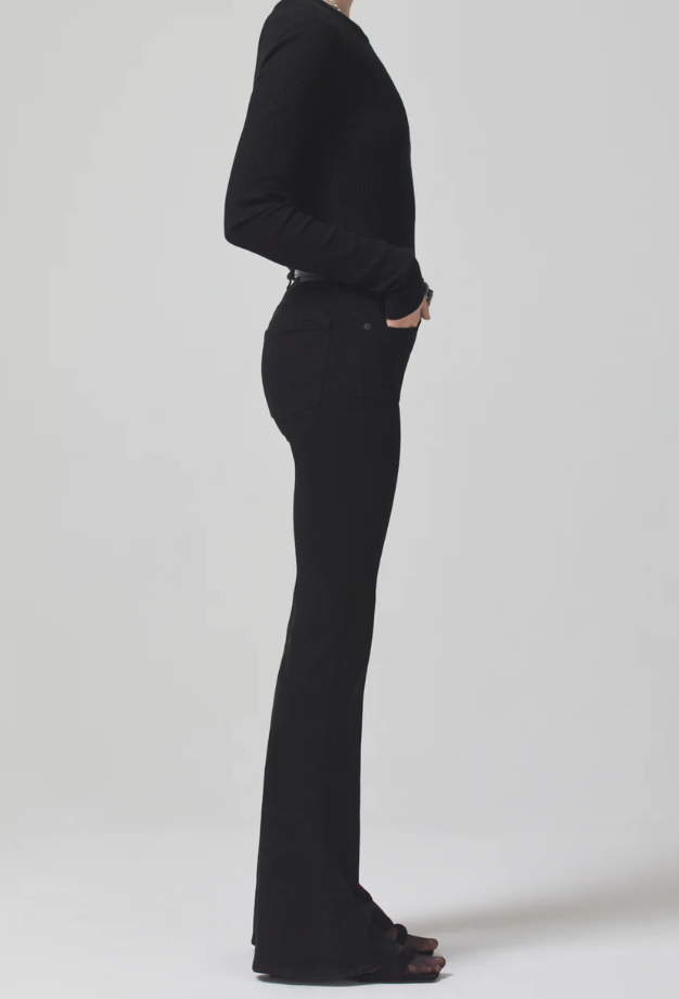 Citizens Of Humanity Isola Flare in Plush Black – Kelley Cawley Citizens Of Humanity Isola Flare in Plush Black – Kelley Cawley