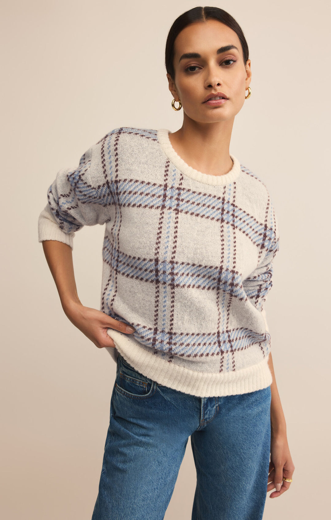Z Supply Junction Plaid Sweater
