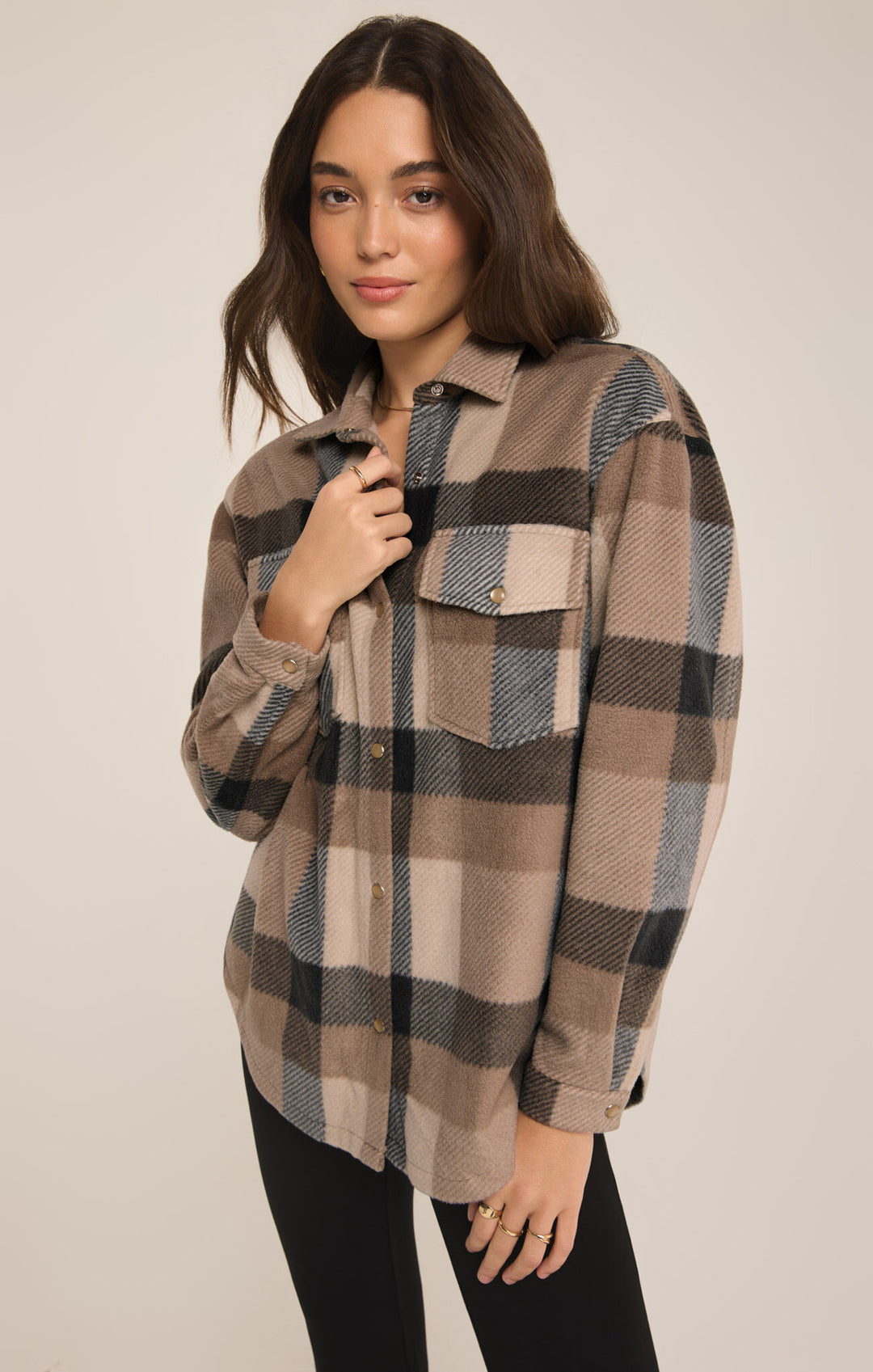 Z Supply Hiker Two Tone Fleece Jacket