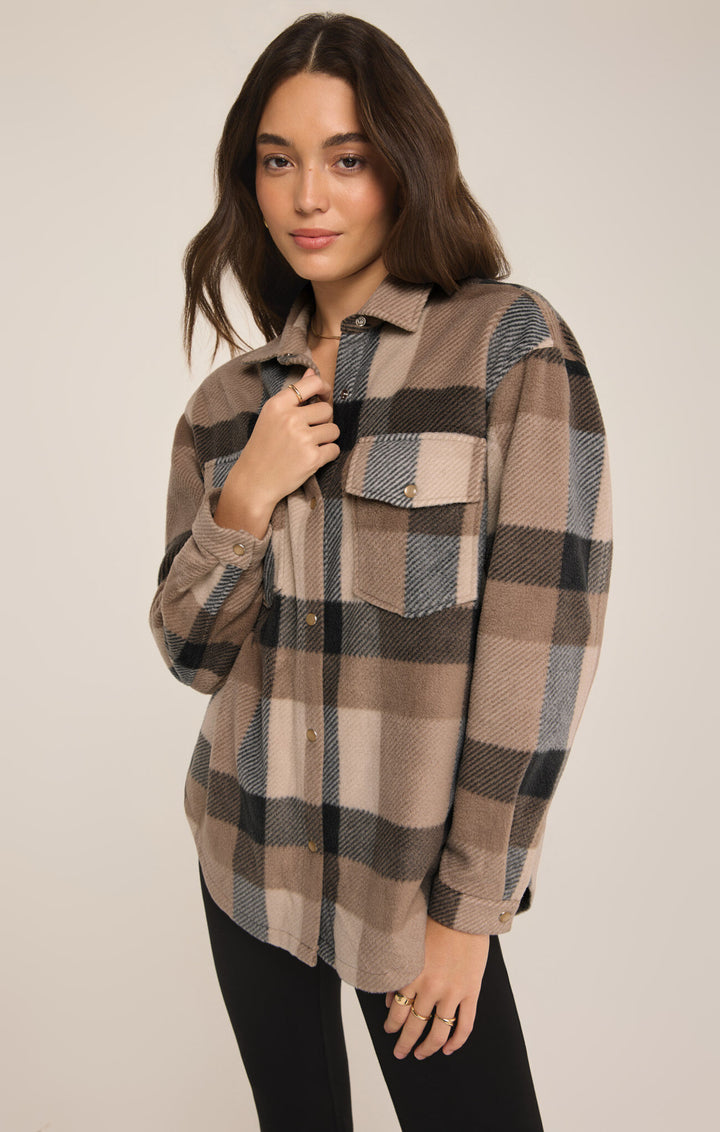 Z Supply Hiker Two Tone Fleece Jacket