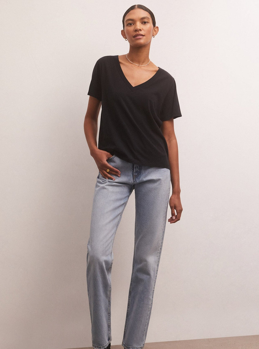 Z Supply Girlfriend V-Neck Tee