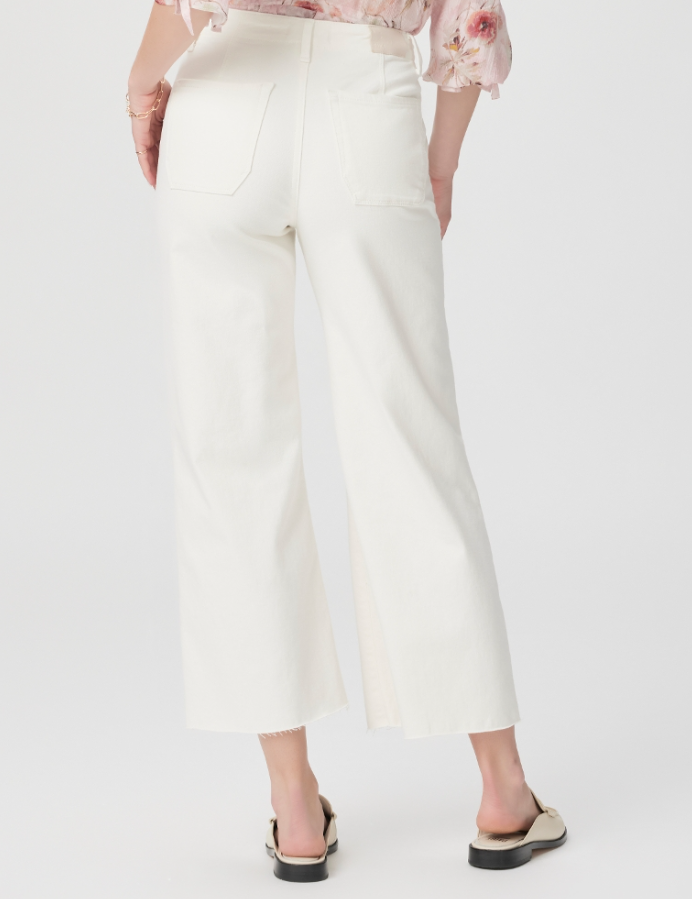 Paige Anessa With Raw Hem in Tonal Ecru