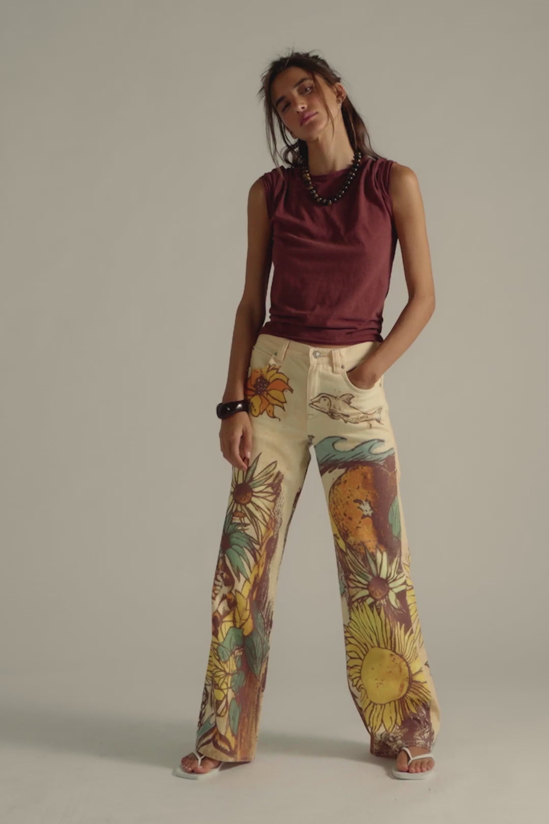 Free People Tinsley Printed Jeans