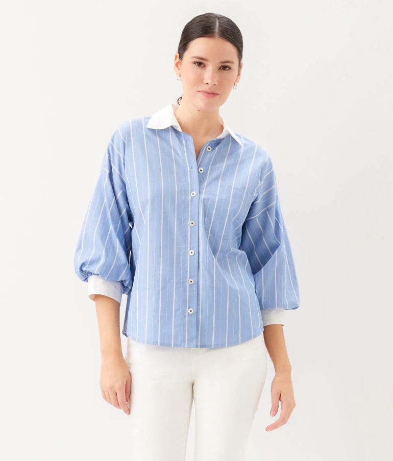 Karen Kane Linear Muse Blouse