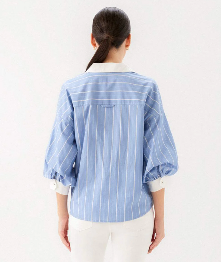 Karen Kane Linear Muse Blouse