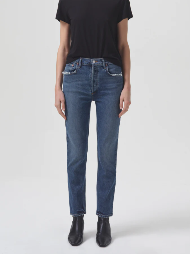 AGOLDE Riley High Rise Crop in Pose