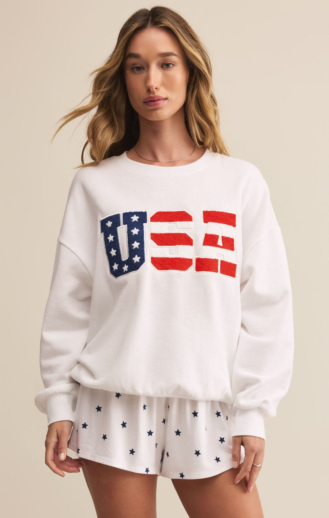 Z Supply Oversized USA Sweatshirt