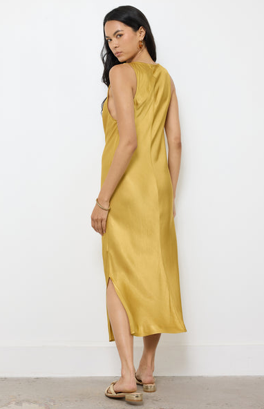 LA Made Socal V-Neck Front Shirring Dress