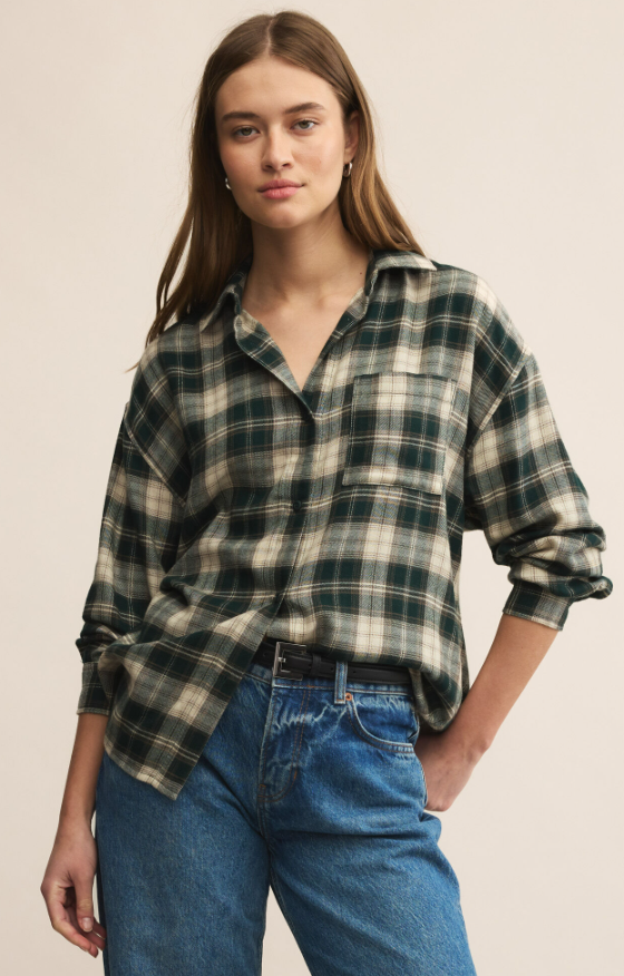 Z Supply River Plaid Button Up