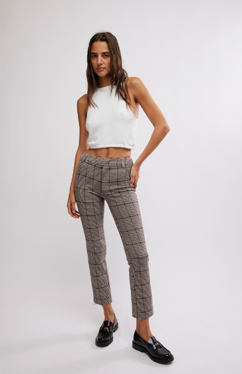Free People Molly Plaid Slim Pant – Kelley Cawley