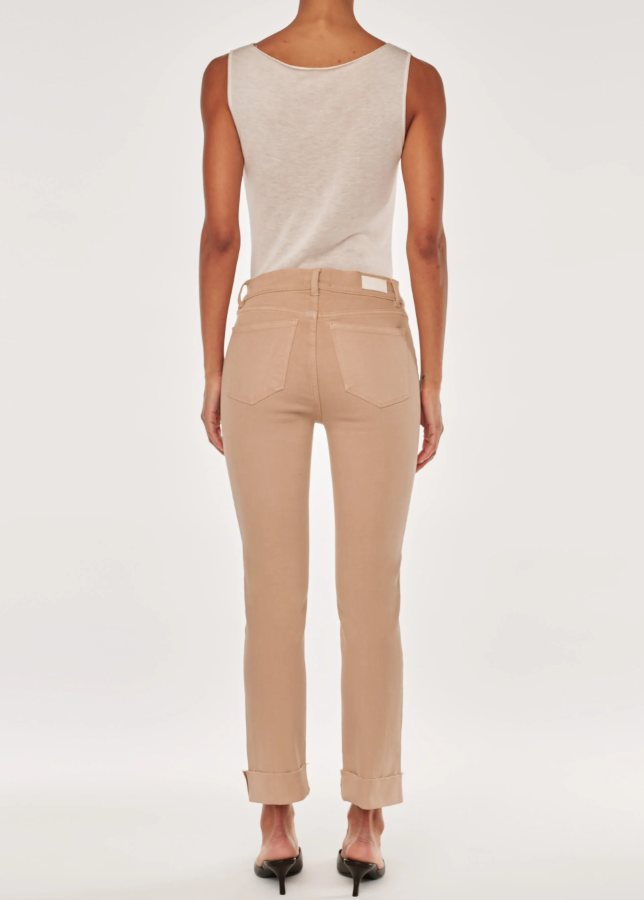 DL1961 Mara Mid Rise Straight in Almond Cuffed