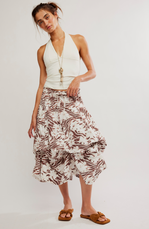 Free People Zephyr Bustle Convertible Maxi/Midi Skirt