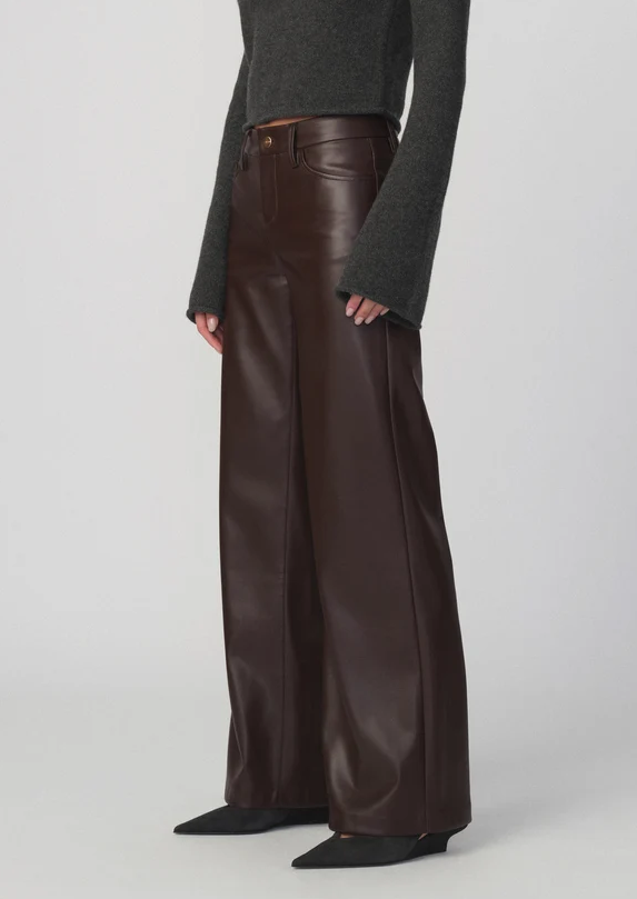 Joes Jean The Vegan Leather Lou Lou in Dark Chocolate