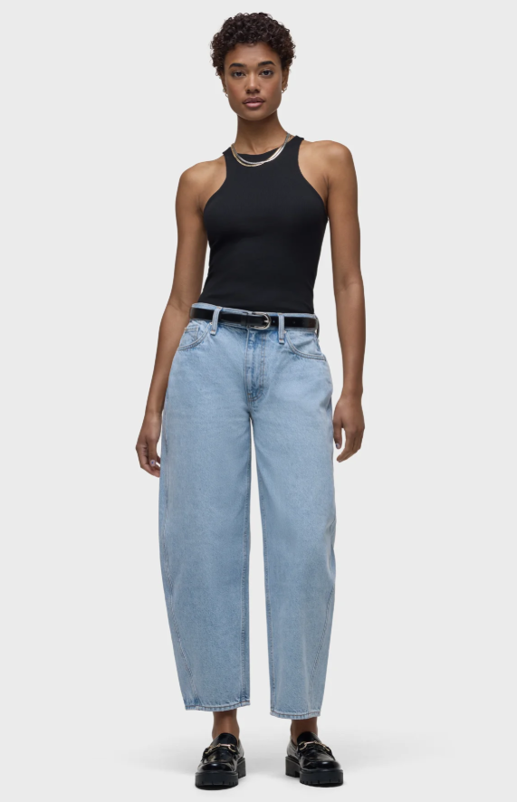 Hudson Courtney Mid Rise Baby Barrel in Washed Away