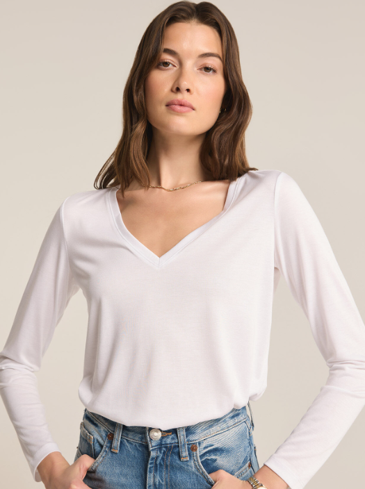Z Supply Sammie V-Neck Long Sleeve Top