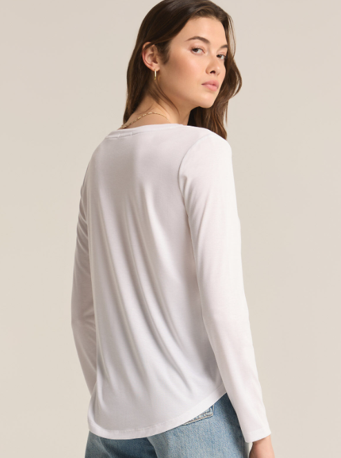 Z Supply Sammie V-Neck Long Sleeve Top