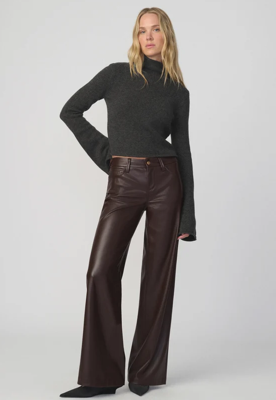 Joes Jean The Vegan Leather Lou Lou in Dark Chocolate
