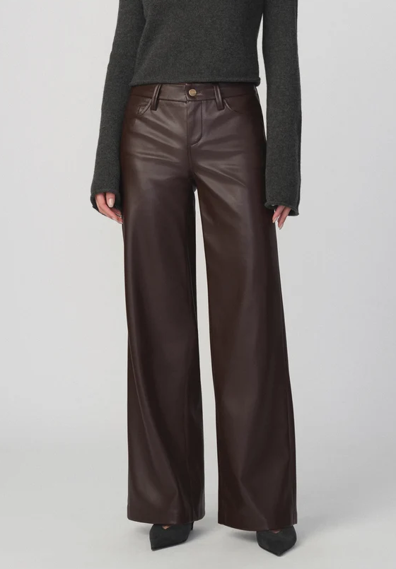 Joes Jean The Vegan Leather Lou Lou in Dark Chocolate