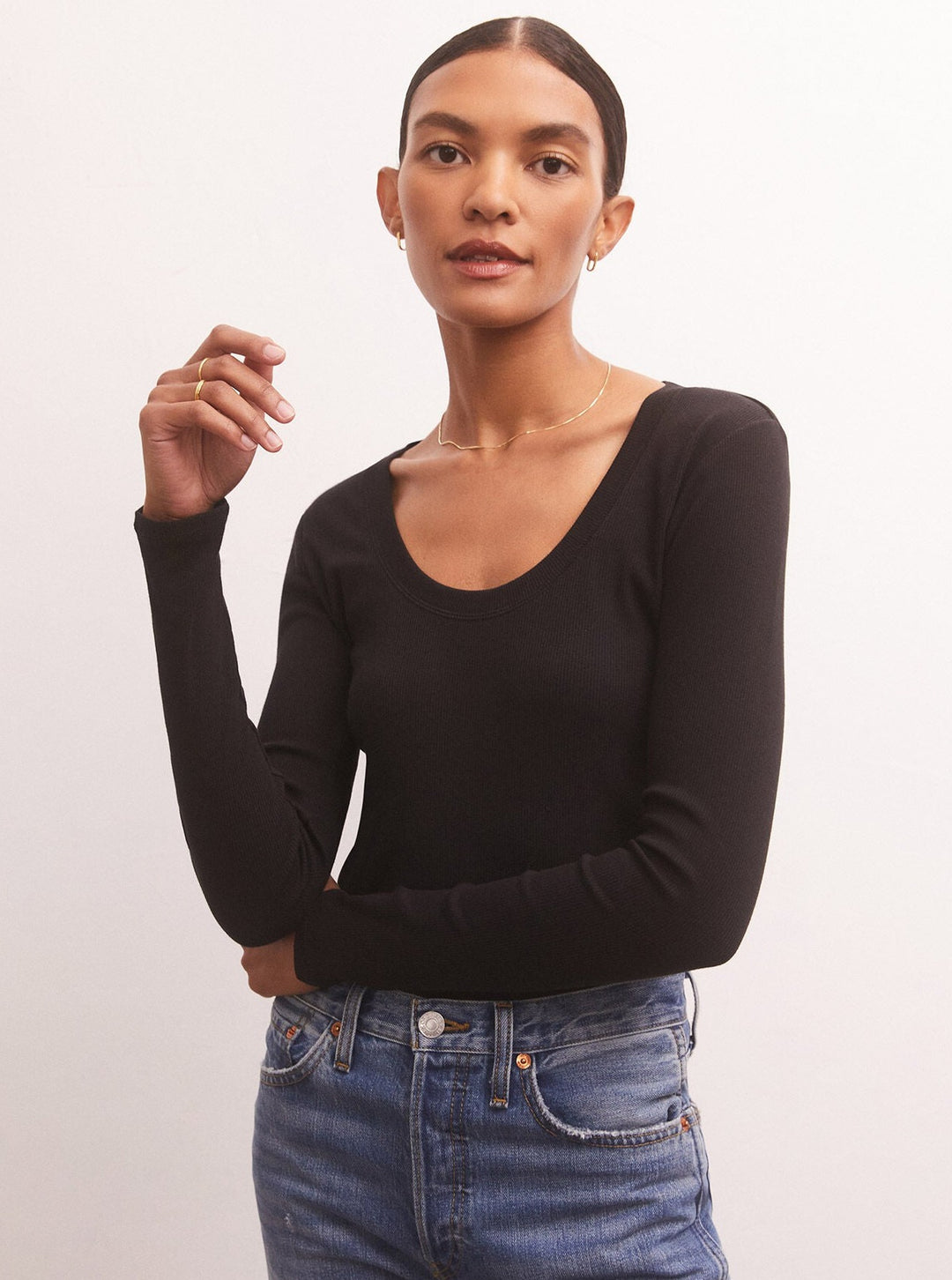 Z Supply Sirena Rib Long Sleeve Tee