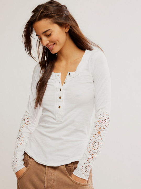 Free People Our Song Henley Cuff