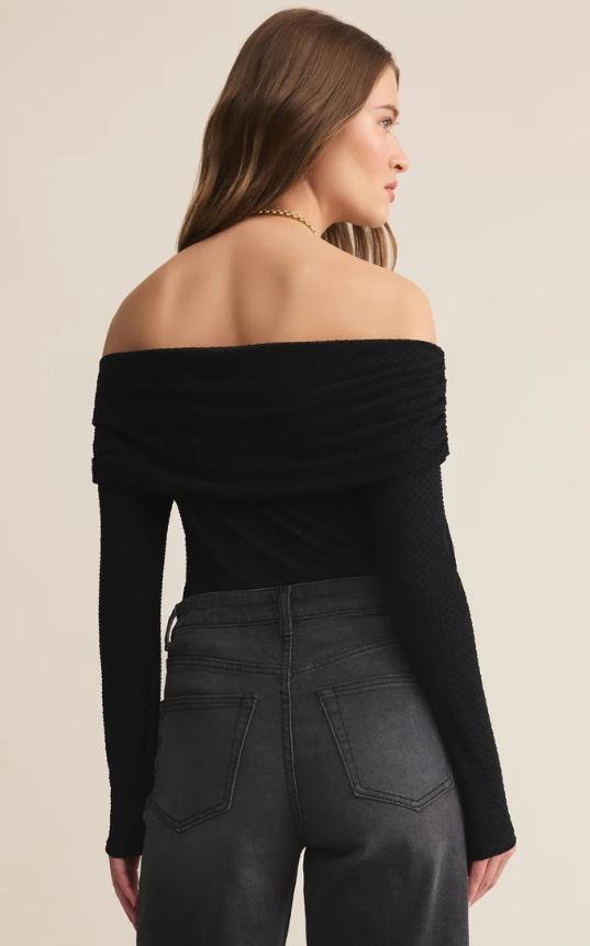 Z Supply Whimsy Off The Shoulder Mesh Top