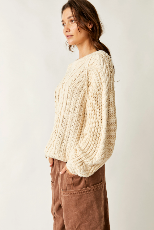 Free People Frankie Cable Sweater