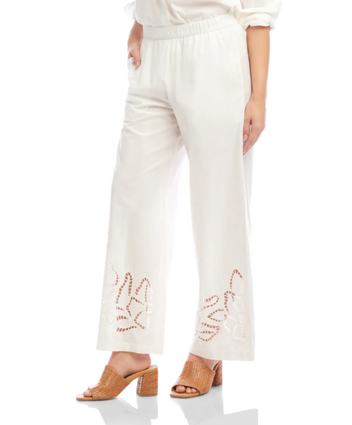 Karen Kane Cut To Charm Embroidery Pants