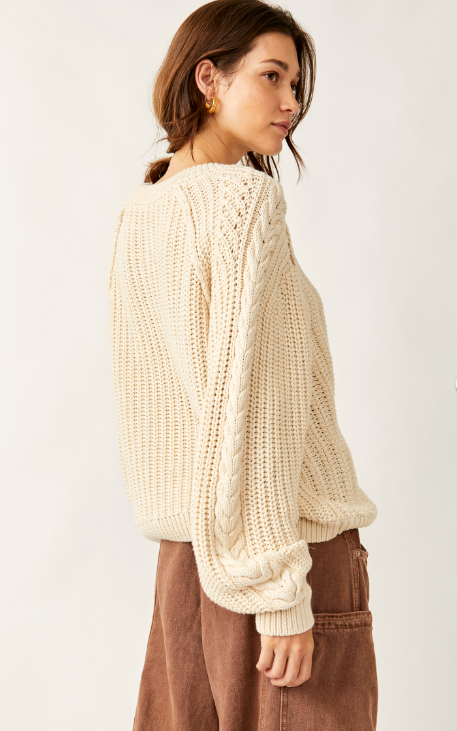 Free People Frankie Cable Sweater