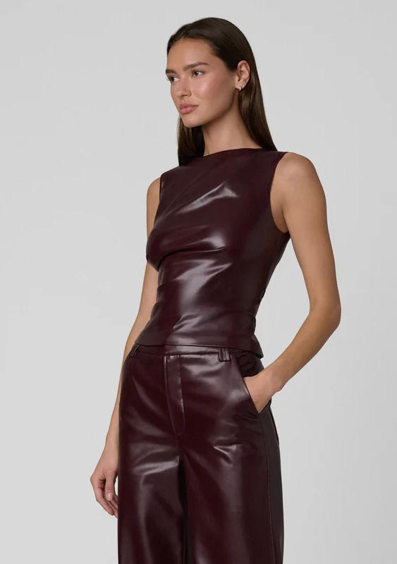 Joes Jean The Meg Vegan Leather Top