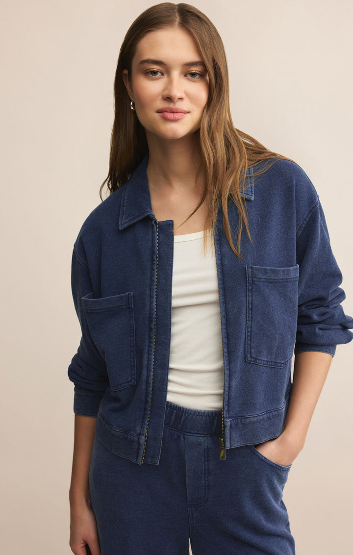 Z Supply Heritage Knit Denim Jacket