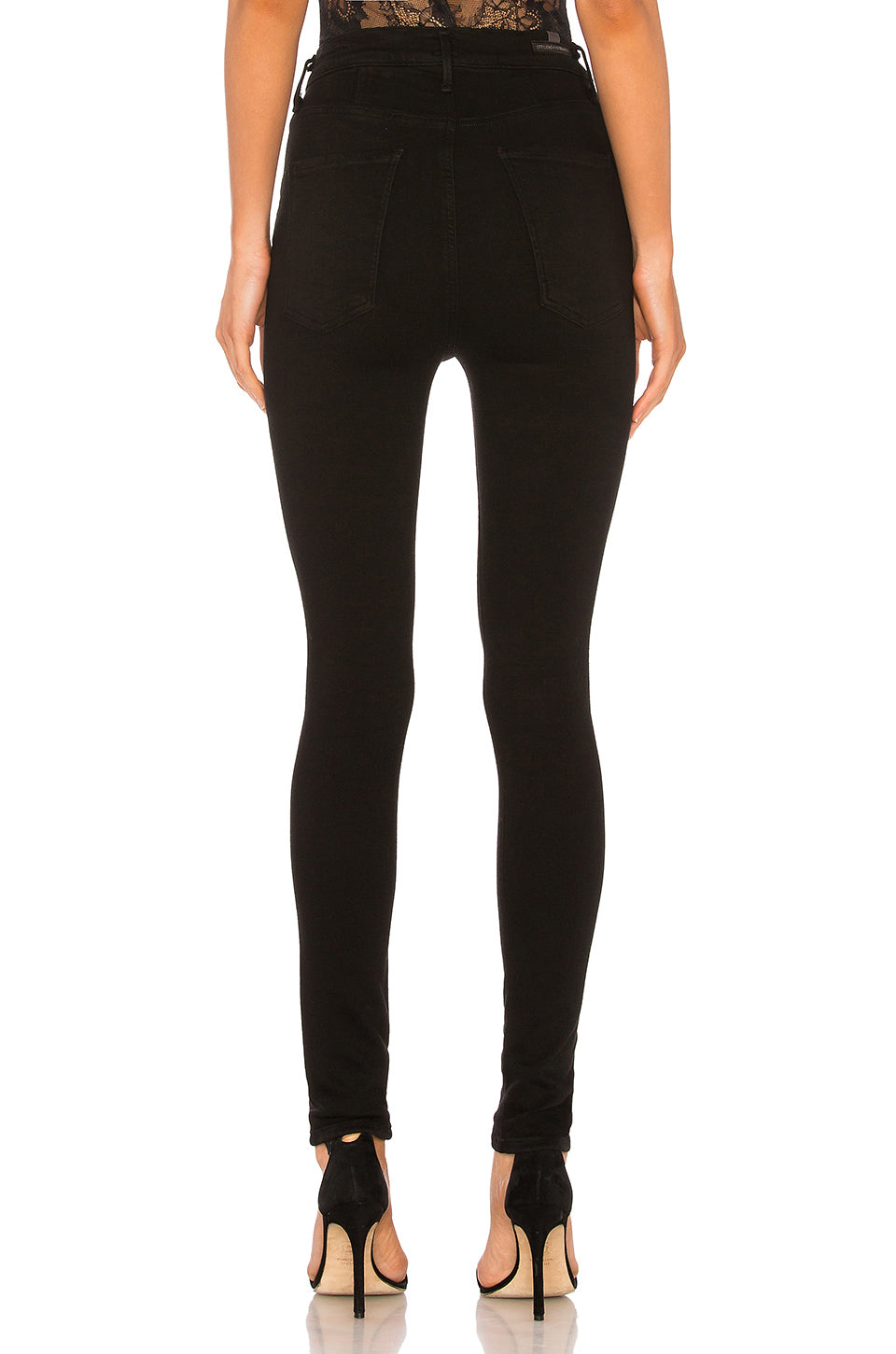 Citizens of Humanity Chrissy Uber High-Rise Ankle Skinny in All Black