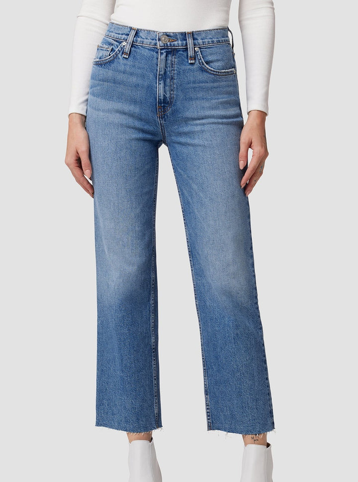 Hudson Remi High Rise Straight Crop in Summer Song