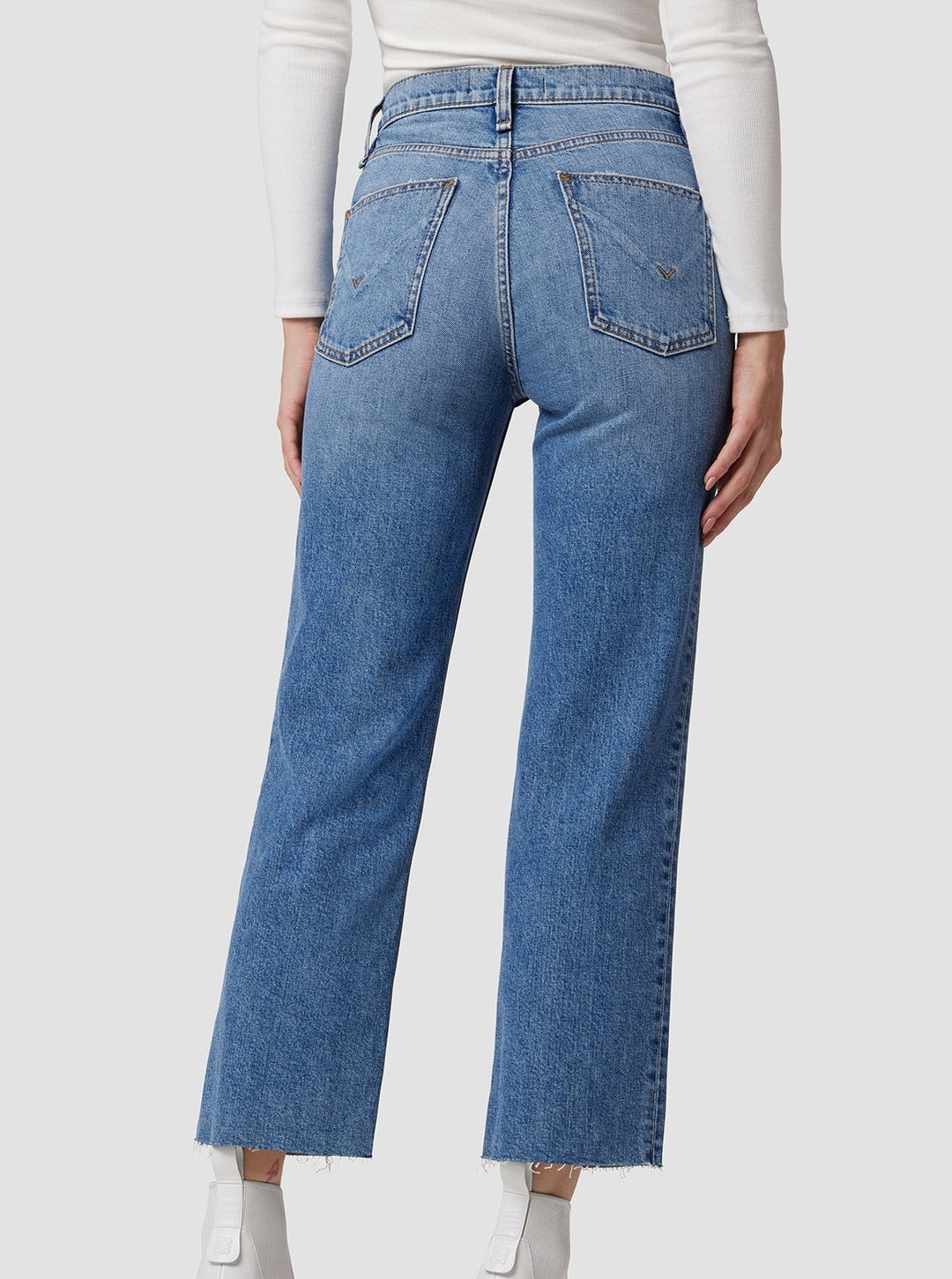 Hudson Remi High Rise Straight Crop in Summer Song