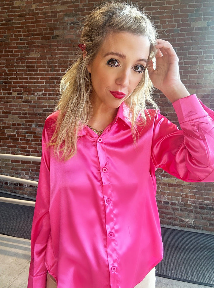 Sincerely Chic Satin Blouse
