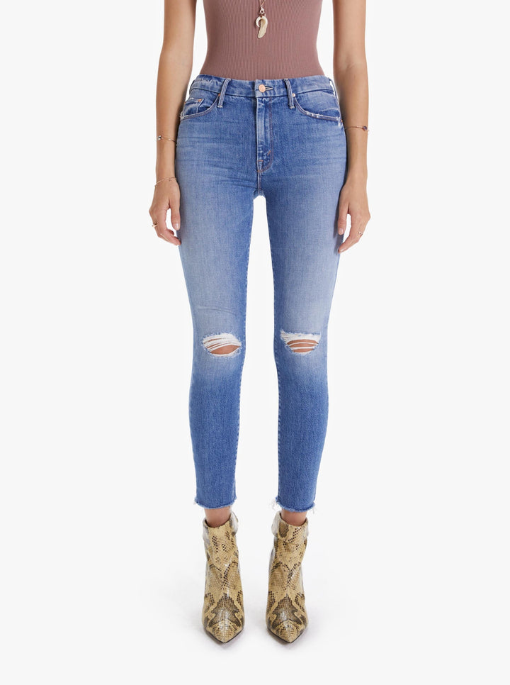 Popular MOTHER DENIM The Looker Ankle Fray in Not Cut & Pasted Jeans Size 26 $228 Ankle