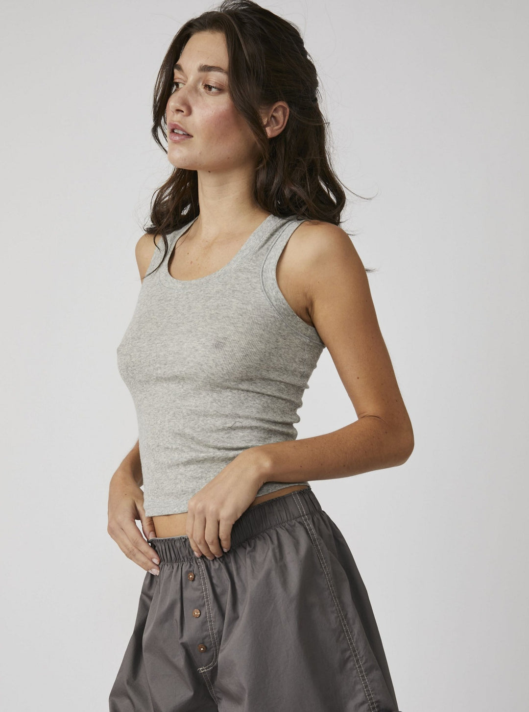 Free People U-Neck Ribbed Tank Top