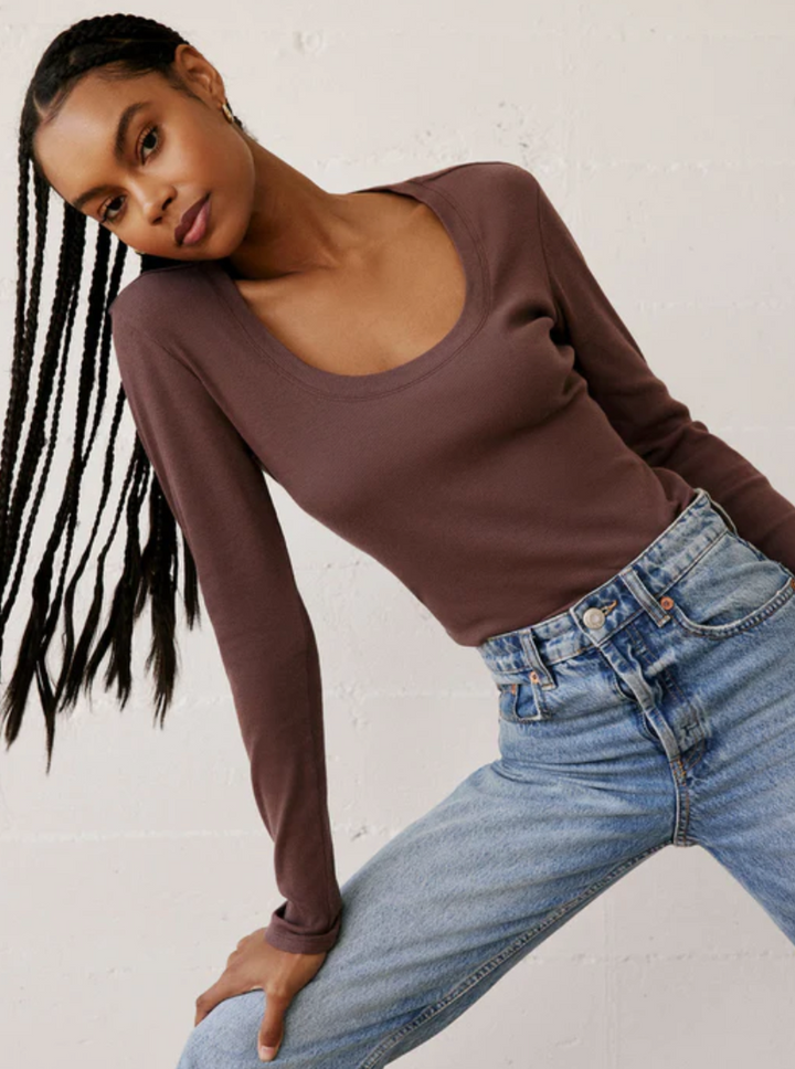 Z Supply Sirena Rib Long Sleeve Tee