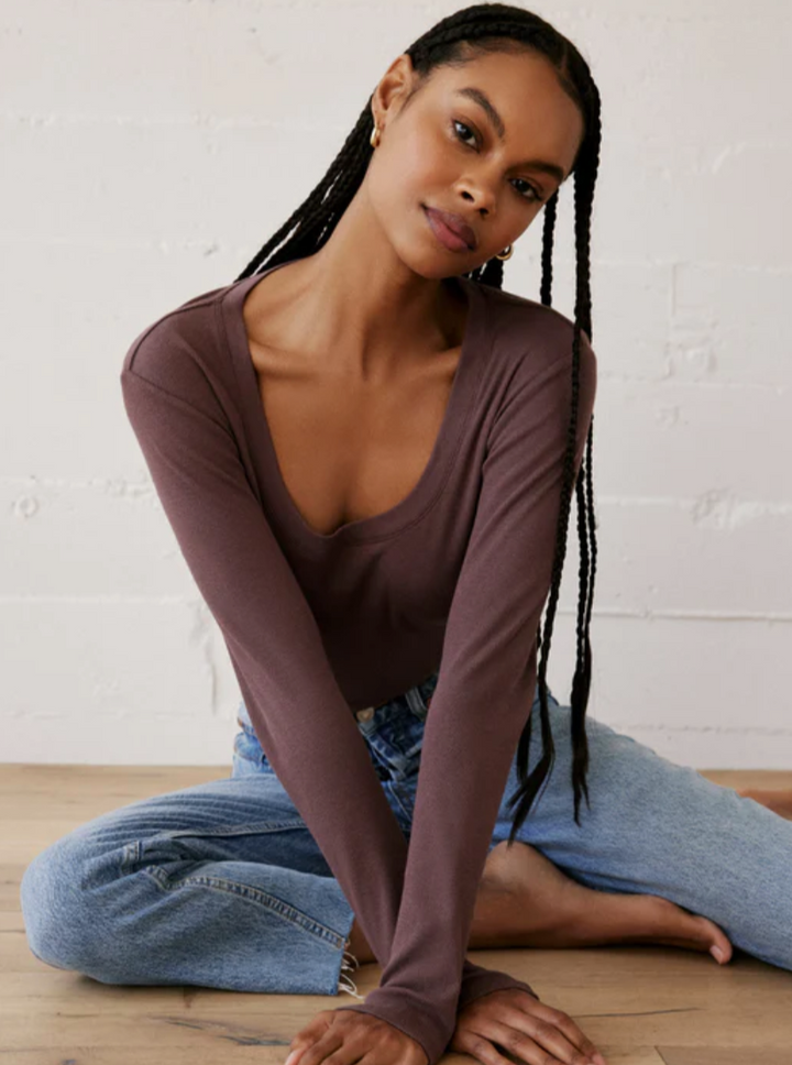 Z Supply Sirena Rib Long Sleeve Tee