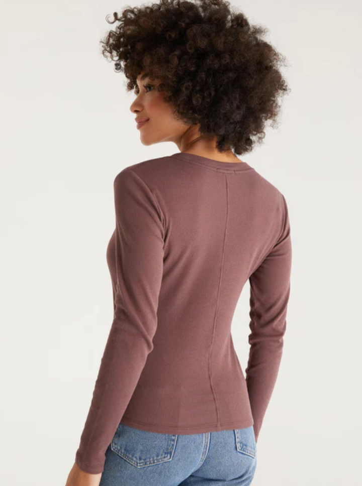 Z Supply Sirena Rib Long Sleeve Tee