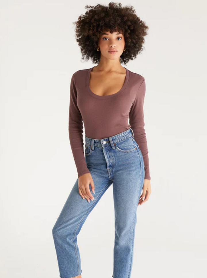 Z Supply Sirena Rib Long Sleeve Tee