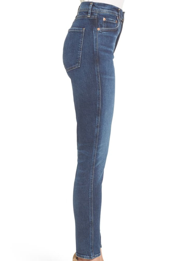 AGOLDE Roxanne Super High Rise Skinny in Freeway