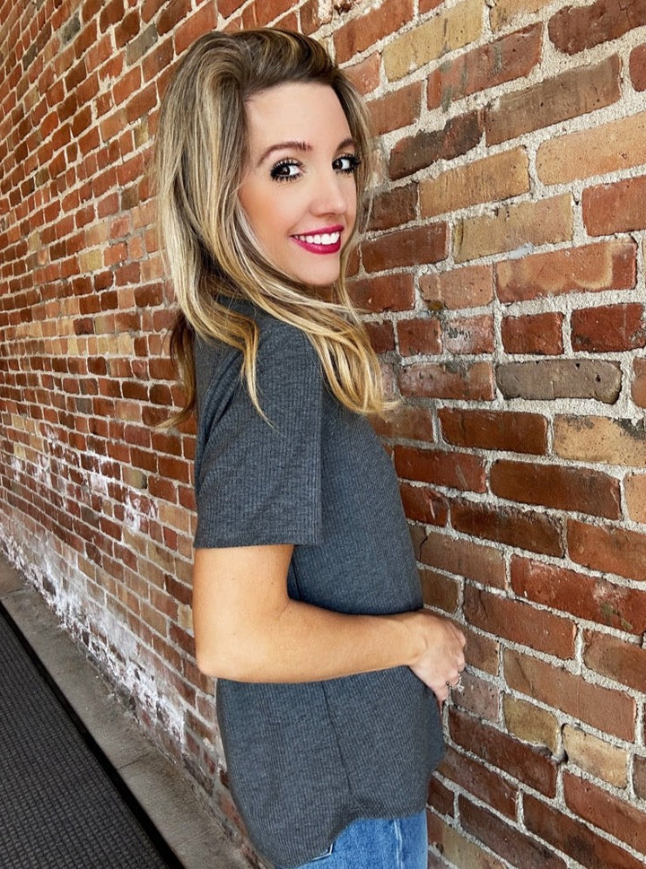 Simply Attractive Ribbed Tee