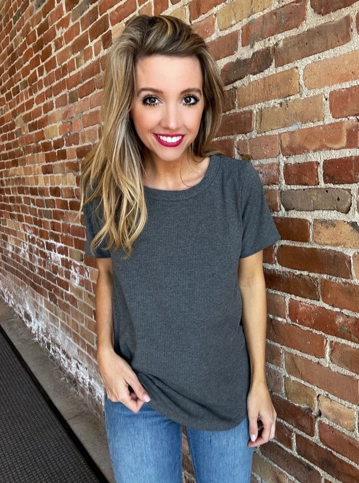 Simply Attractive Ribbed Tee