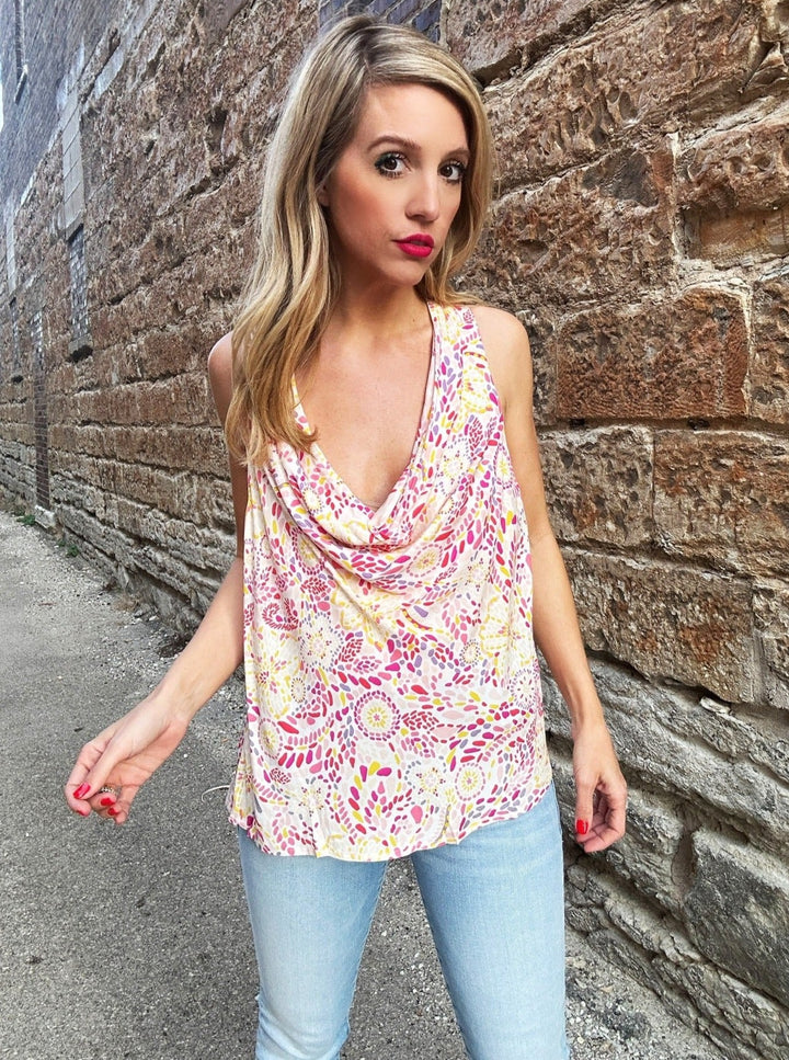 Radiantly Cool Cowl Neck Top