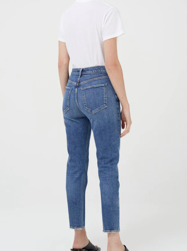 AGOLDE Riley Crop Straight in Silence