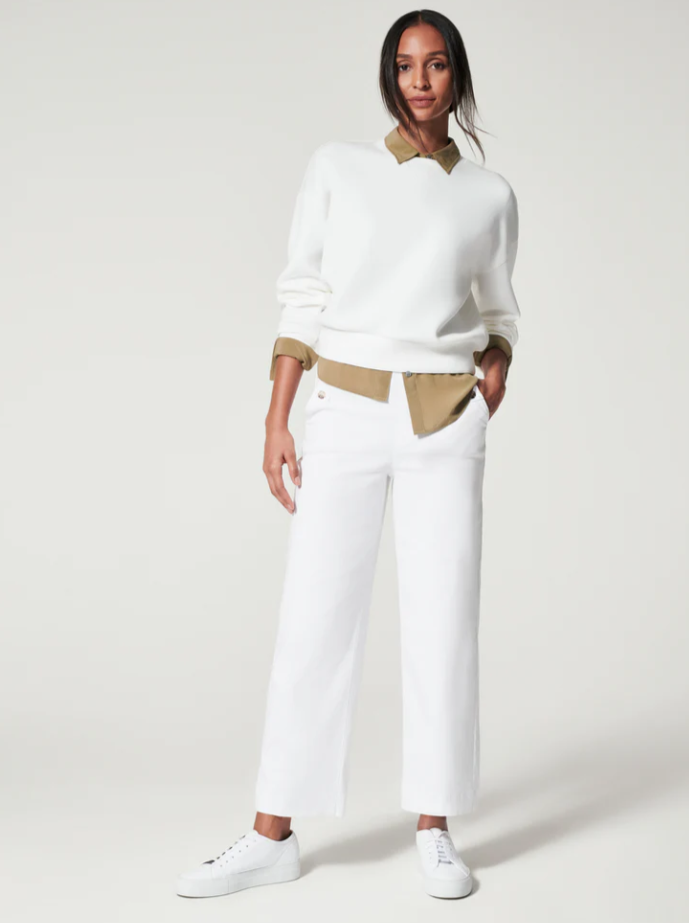 Spanx Twill Cropped Wide Leg